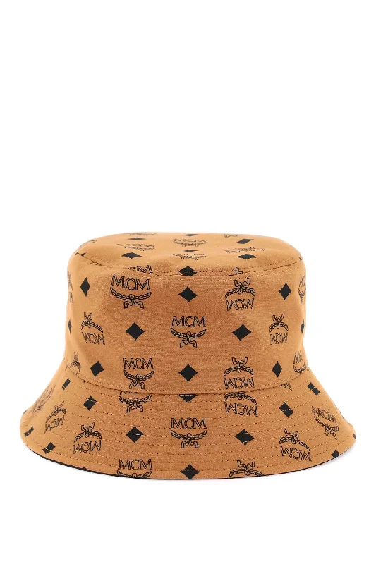 Brown Bucket Hat for Earthy -Mcm visetos bucket hat