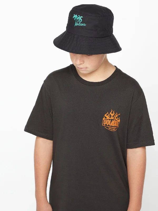 Tennis Bucket Hat for Game -Boys Boonie Bucket Hat - Black