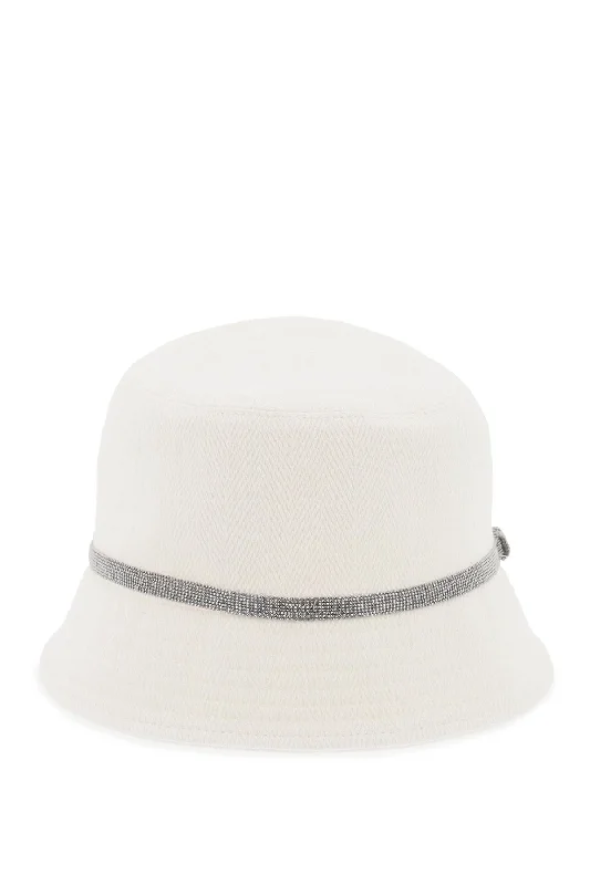 Military Bucket Hat for Tough -Brunello cucinelli shiny band bucket hat with