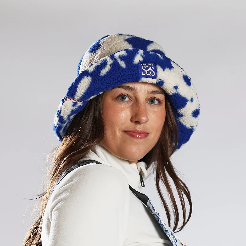 Maximalist Bucket Hat for Bling -Unisex Society Fleece Bucket Hat - Society Electric Blue