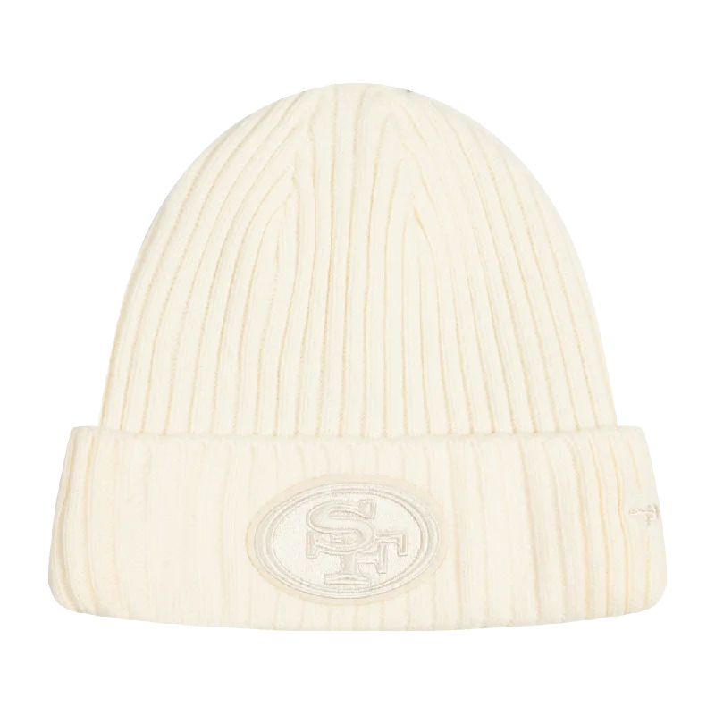 Bright red cap for standout team spirit -NFL SAN FRANCISCO 49ERS NEUTRAL BEANIE (EGGSHELL)