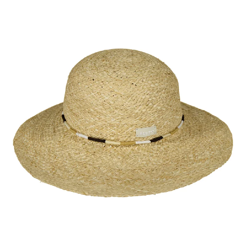 Natural straw sun hat for men with breathable design for hot weather -Barts Hats Bori Bori Raffia Straw Sun Hat - Natural