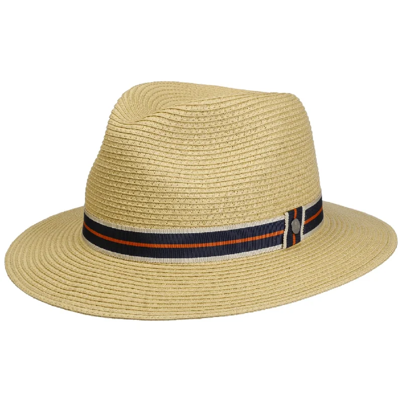 Straw sun hat for men with breathable fabric for warm-weather comfort -Wardsville Traveller Toyo Straw Hat by Lierys