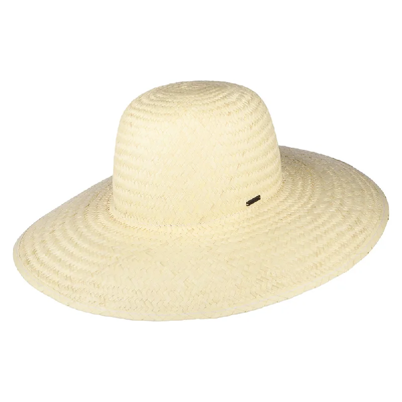 Stylish straw bucket hat for men with relaxed fit and fashionable appeal -Brixton Hats Janae Wide Brim Toyo Straw Sun Hat - Natural