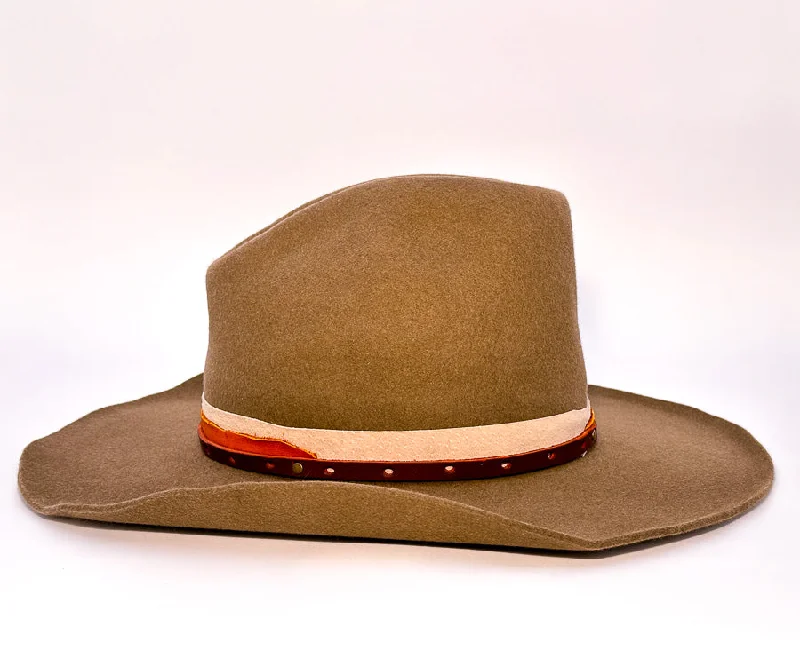 Casual felt hat with relaxed fit comfort -Pecan Cattleman - Custom Felt Hat