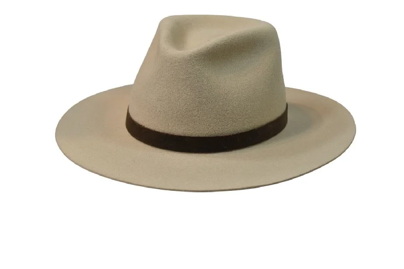 Lightweight felt hat with breathable fabric -Ivory Fedora Hat