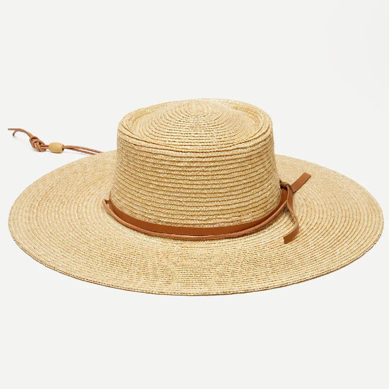 Casual straw bucket hat for women with comfortable design for all-day wear -Sage in Natural