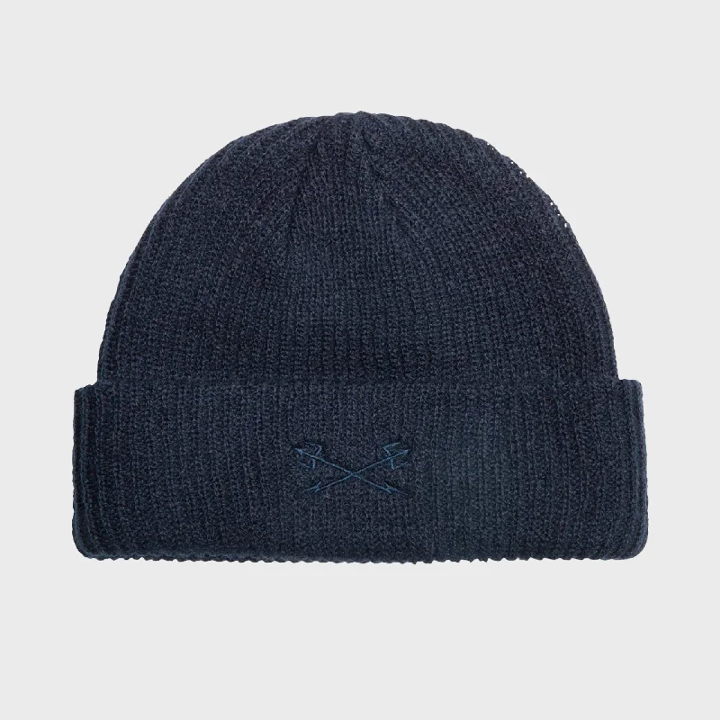 Canvas dad cap for rugged daily style -Dark Seas Go To Beanie Hat - Navy