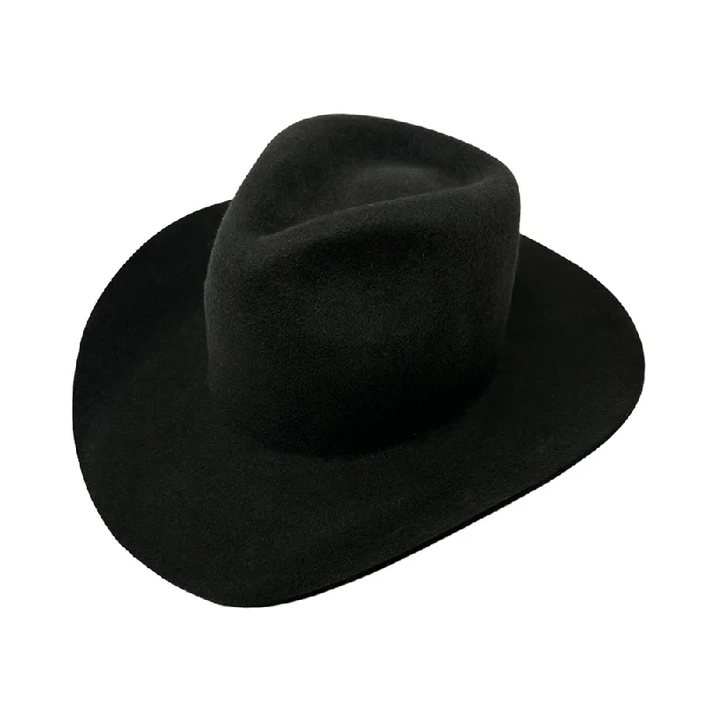 Designer felt hat with intricate stitching patterns -Maverick Teardrop Anthracite