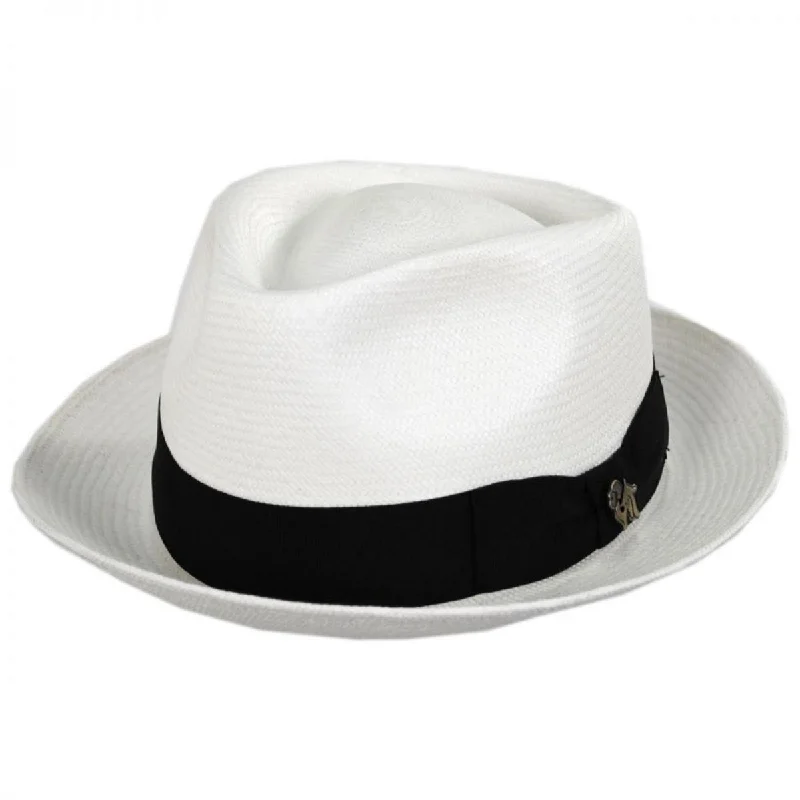 Lightweight felt hat for easy portability -Quickstep Grade 8 Panama Straw Fedora Hat