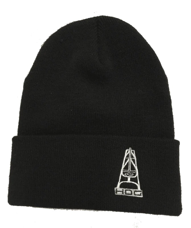 Soft cap for sensitive scalp comfort -"HOG" Black Oil Rig Beanie