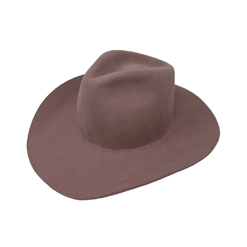 Bold wool felt hat for standout style -Maverick Teardrop Old Rose