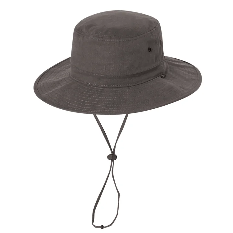 Cotton Bucket Hat for Summer -Kooringal Mens Walkabout Mid Brim - Charcoal