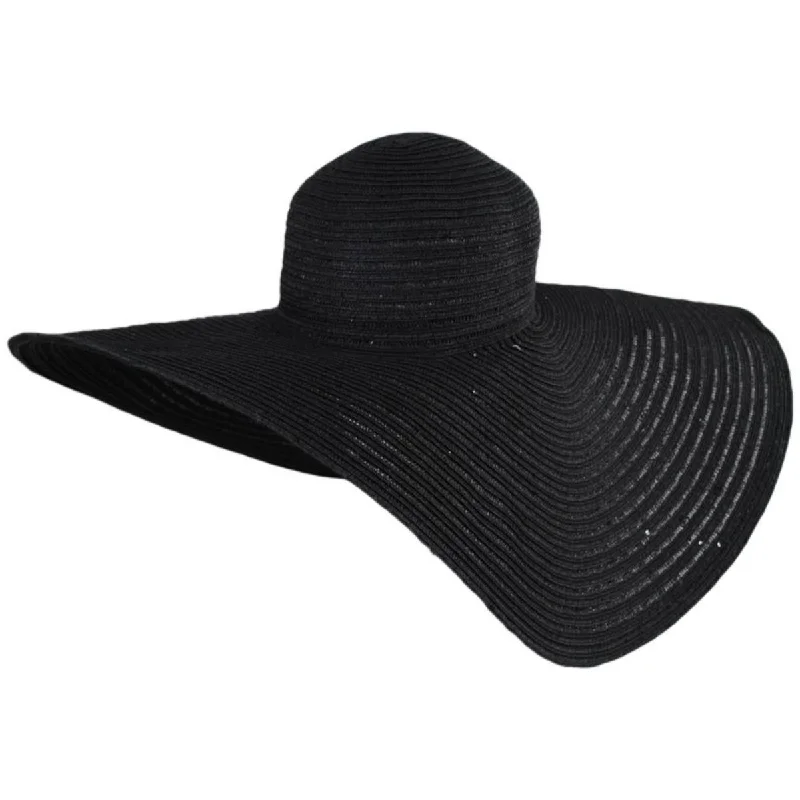 Fashionable straw hat for women with oversized brim for added shade -Santa Rosa Assymetrical Brim Straw Sun Hat