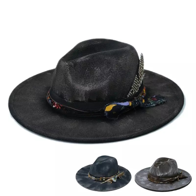 Casual wool felt hat for easygoing style -Hereford Retro Handmade Burned Fedora Hat