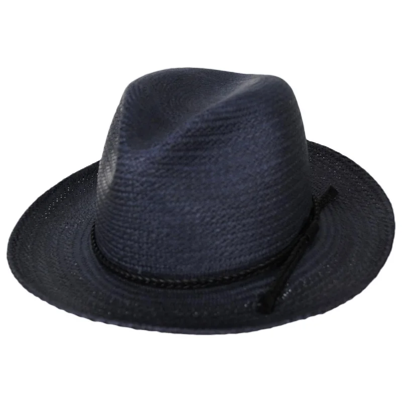 Soft felt hat with smooth texture finish -Crispin Panama Straw Fedora Hat