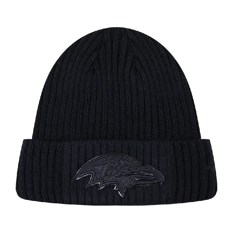 Minimal dad cap for understated charm -NFL BALTIMORE RAVENS UNISEX CLASSIC 3BK BEANIE (TRIPLE BLACK)