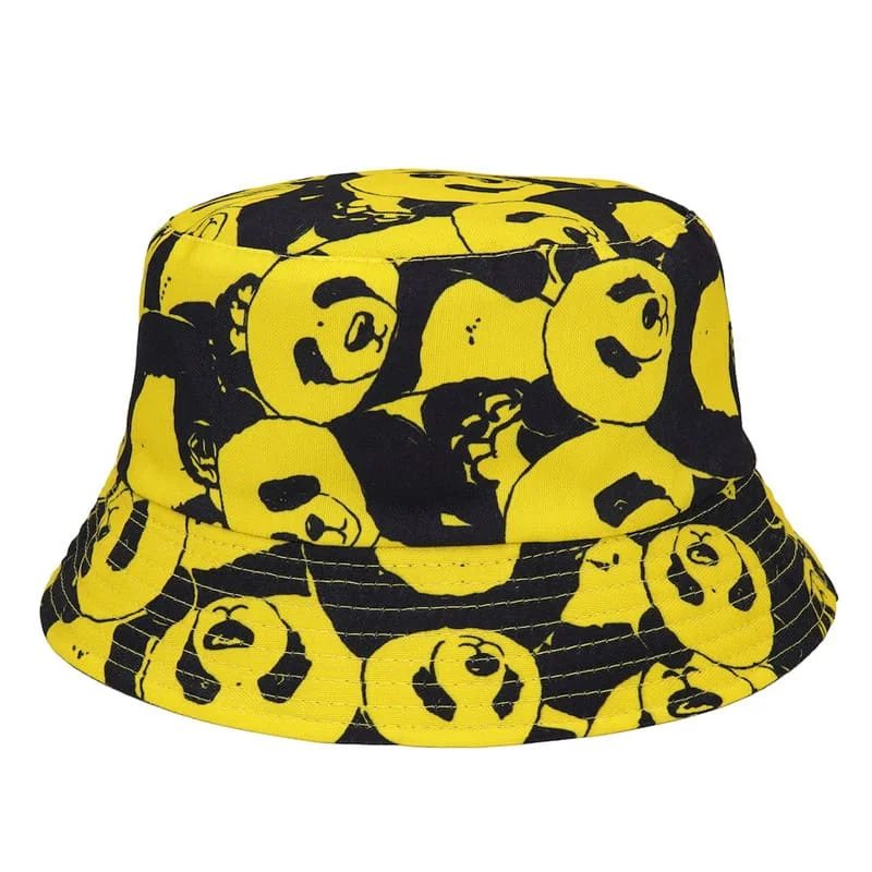 Father's Day Bucket Hat for Present -Panda Cotton Bucket Hat