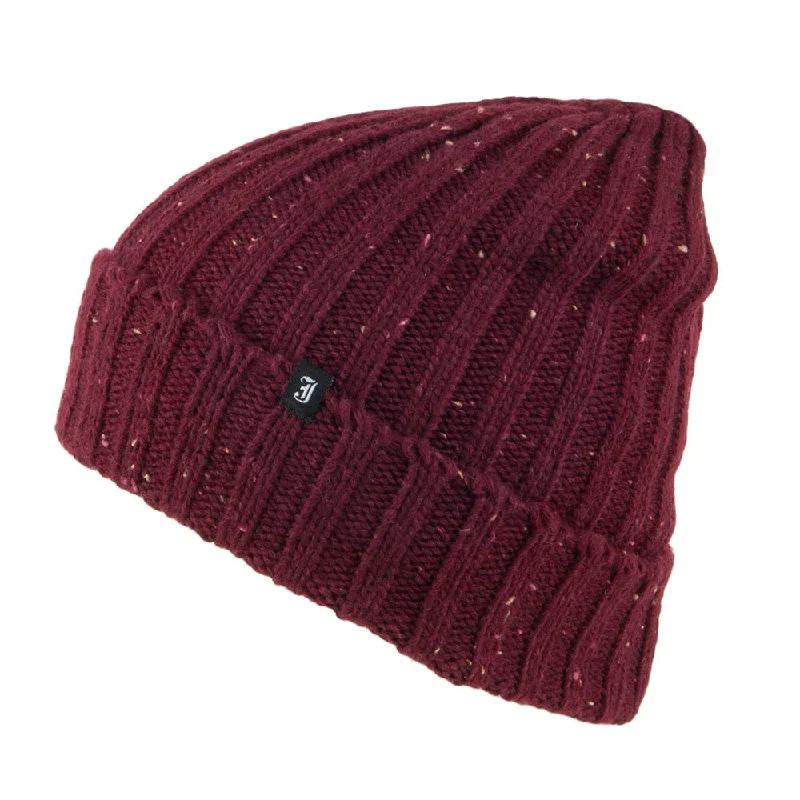 Black mesh cap for breathable summer wear -Jaxon & James Flecked Beanie Hat Burgundy Wholesale Pack