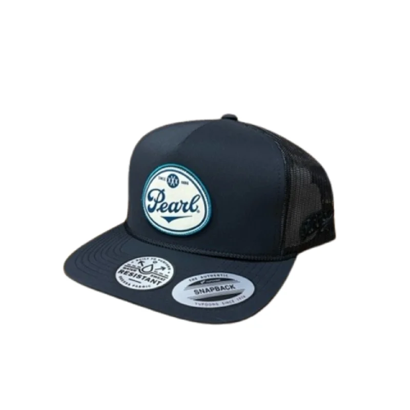 Gray Baseball Cap for Subtle -Pearl Black 5-Panel Trucker Cap - OSFA