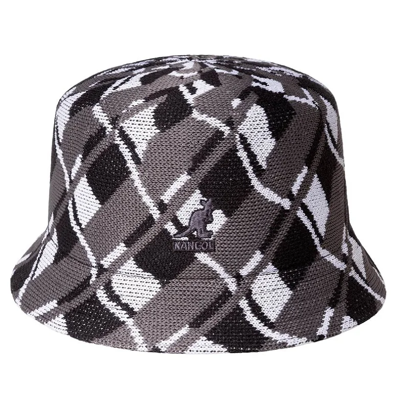 Camping Bucket Hat for Woods -Kangol Wavy Pane Bin Bucket Hat