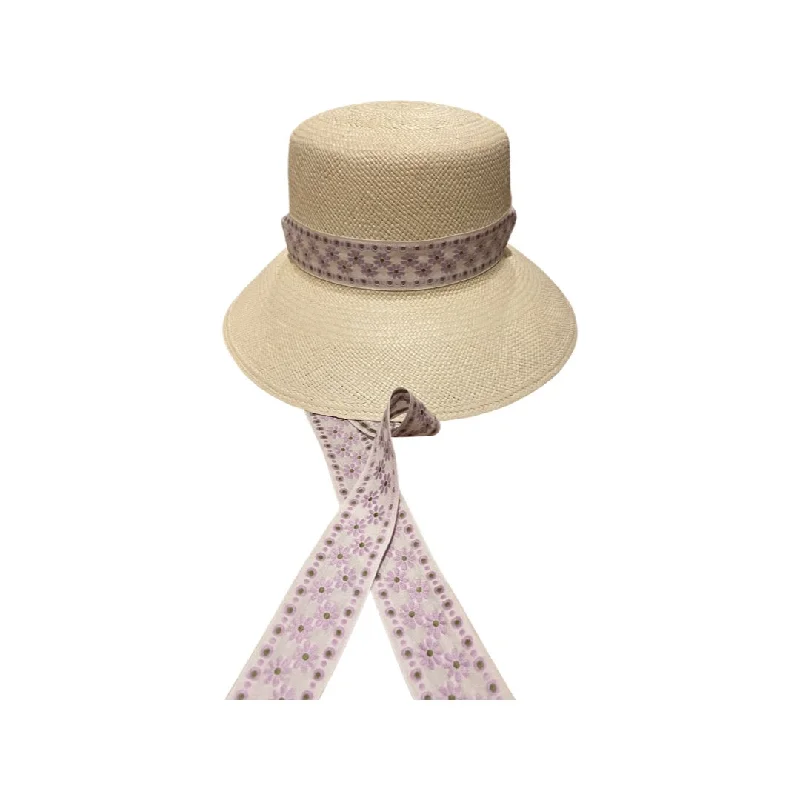 Wide-brim straw sun hat for women with UV protection for beach days -Jennings