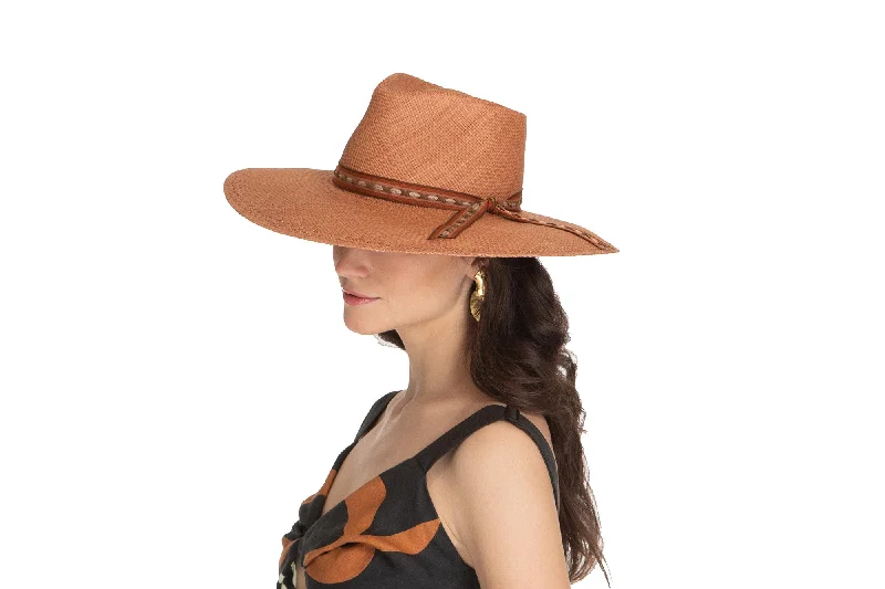 Classic straw cowboy hat for women with western-inspired design and charm -Martina