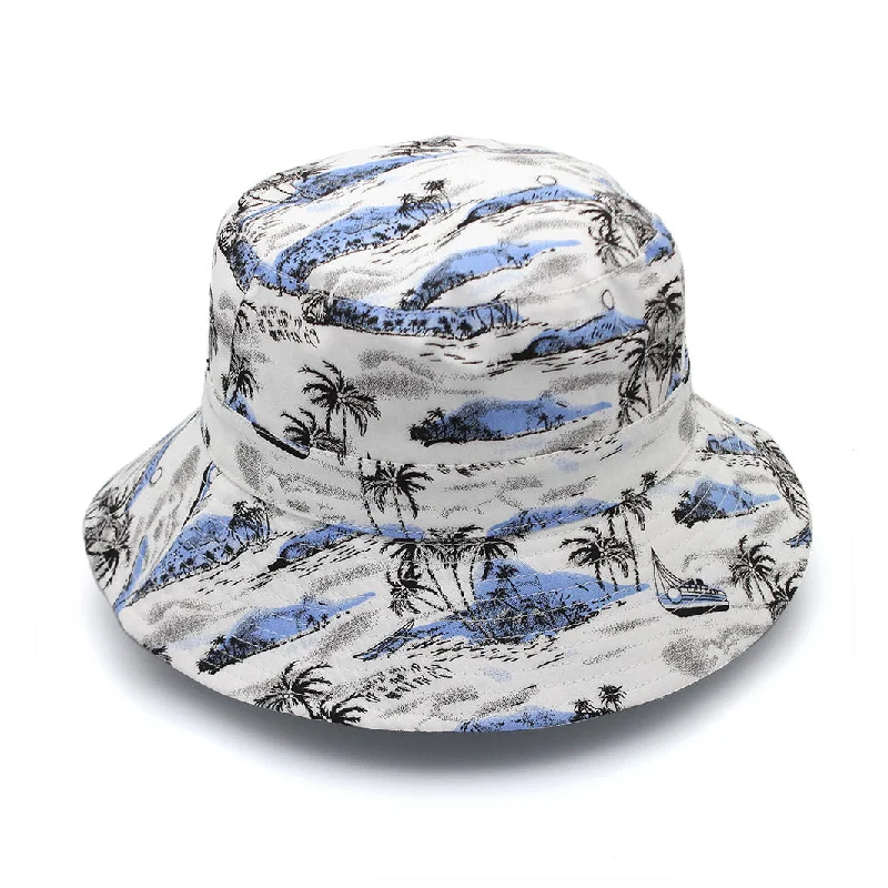 Geometric Bucket Hat for Trend -Wade Bucket Hat - Blue