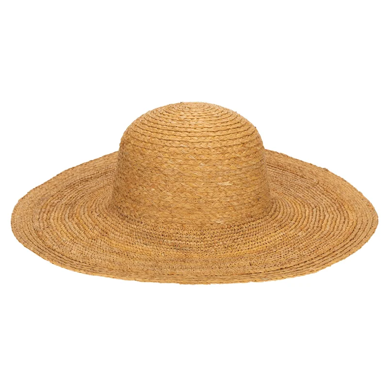 Stylish straw hat for men with natural design for summer fashion -Elegant - Raffia Braid Round Crown Sun Hat