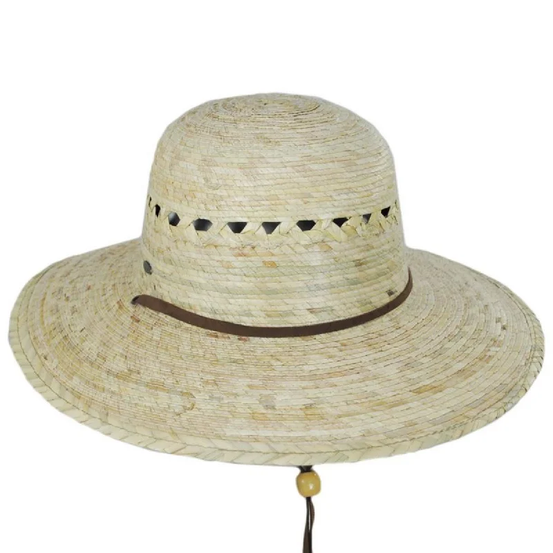 Stylish straw cap for men with woven texture and modern design -Synnove Palm Leaf Straw Sun Hat