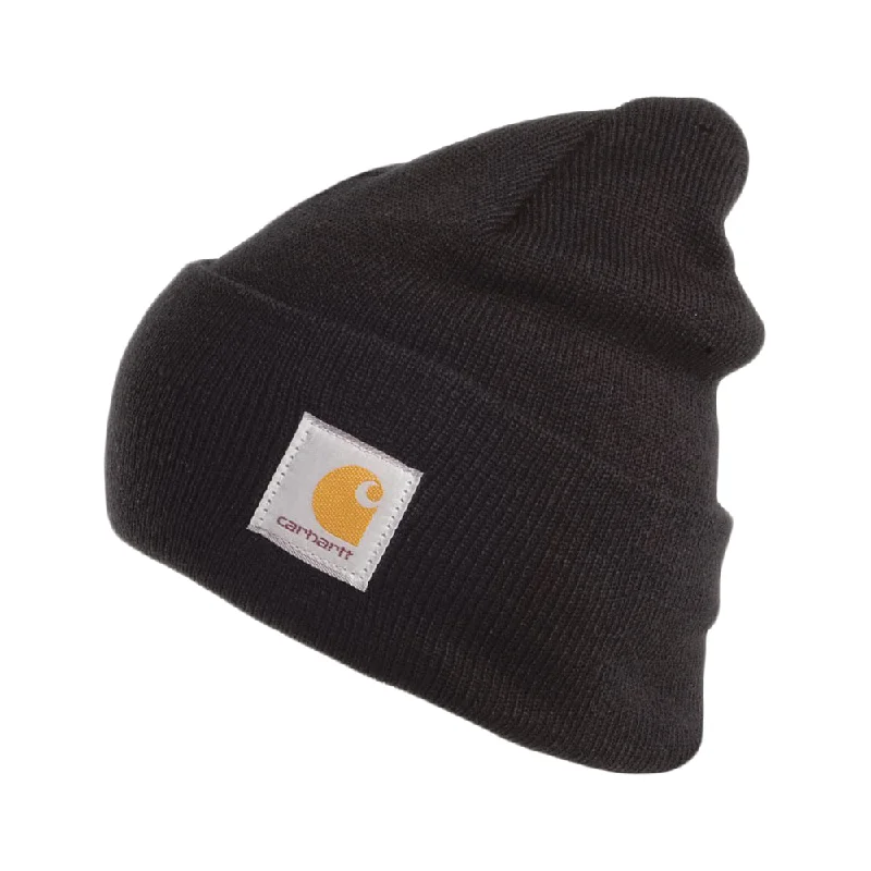 Vintage cap with distressed logo detail -Carhartt WIP Hats Watch Cap Beanie Hat - Black