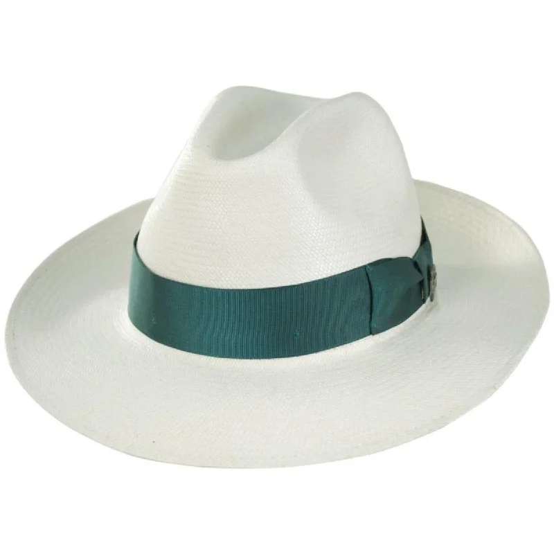 Casual felt hat for laid-back fashion days -Gemstone Grade 8 Panama Straw Fedora Hat