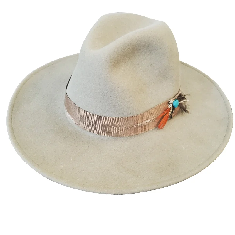 Elegant wool felt hat for special events -DALLAS FEDORA DUST