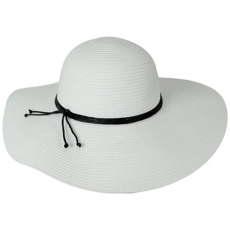 Handwoven straw hat for women with a unique design and artistic craftsmanship -Floppy Summer Toyo Braid Swinger Sun Hat