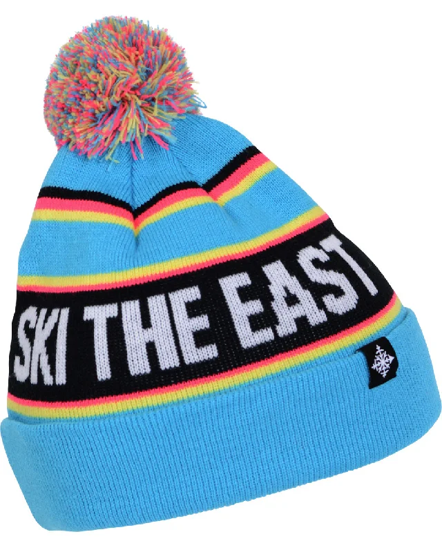 Neon graphic cap for eye-catching night runs -Youth Tailgater Pom Beanie - Arctic Animal