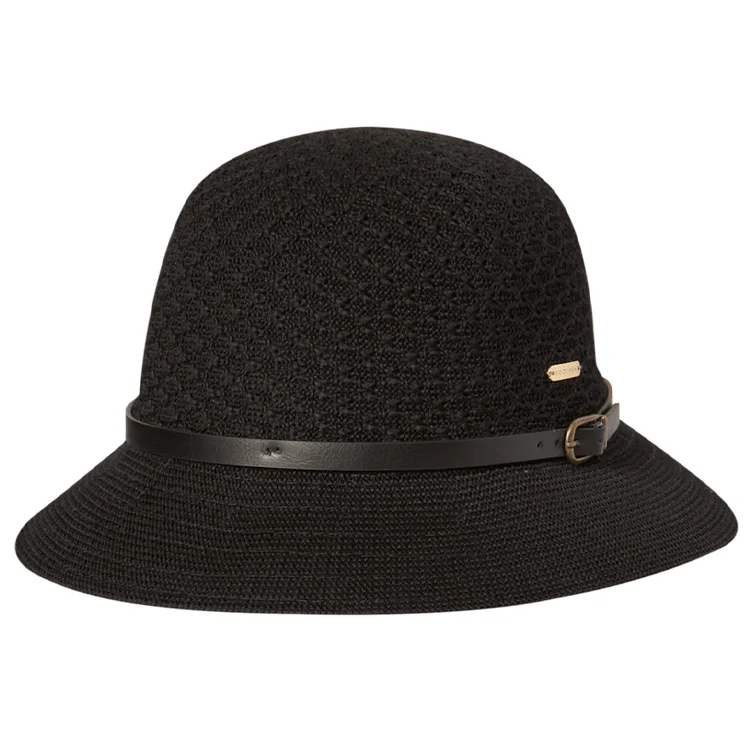 Checkered Bucket Hat for Trend -Kooringal Cassie Short Brim - Black