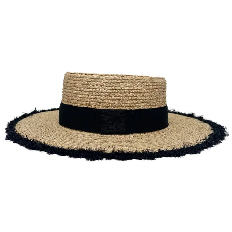 Stylish straw sun hat for women with colorful accents for a fun summer vibe -Brookside | Womens Straw Sun Hat