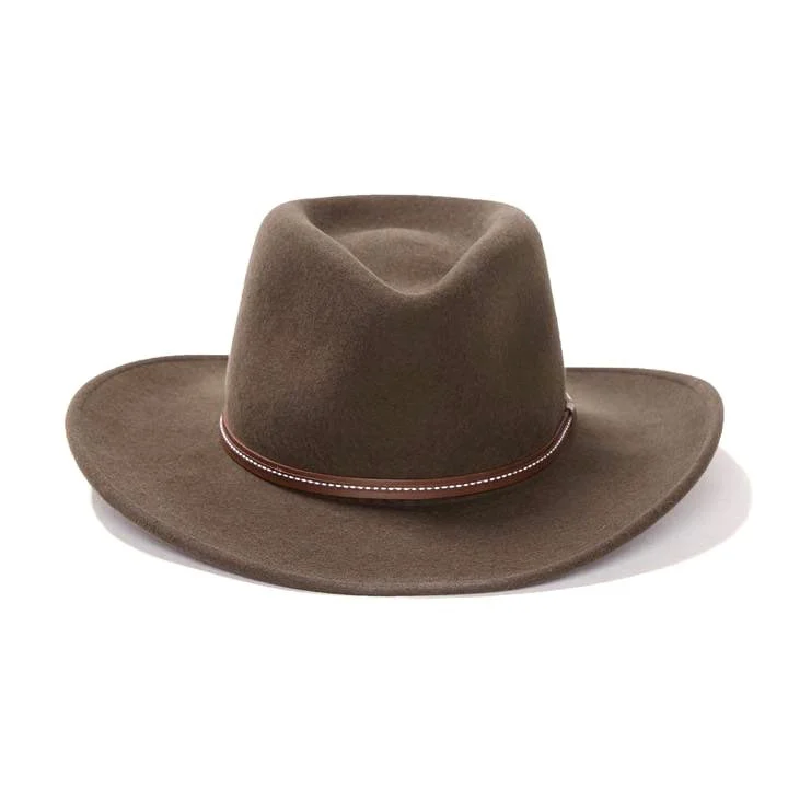 Wide-brim straw fedora for women with timeless style and classic look -Gallatin Outdoor Sage