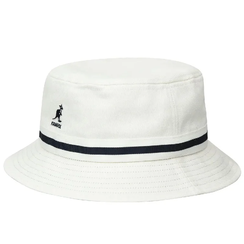 Green Bucket Hat for Nature -Kangol Stripe Lahinch Classic Cotton Bucket Hat