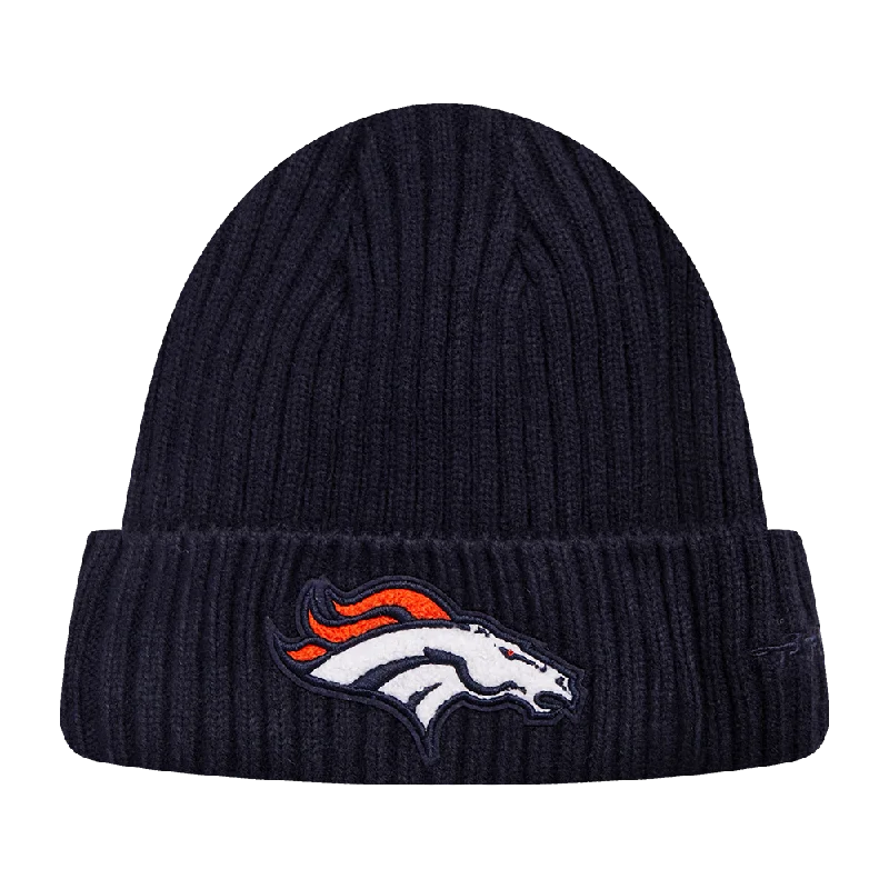 Denim snapback cap for casual cool edge -NFL DENVER BRONCOS MASH UP BEANIE (MIDNIGHT NAVY)