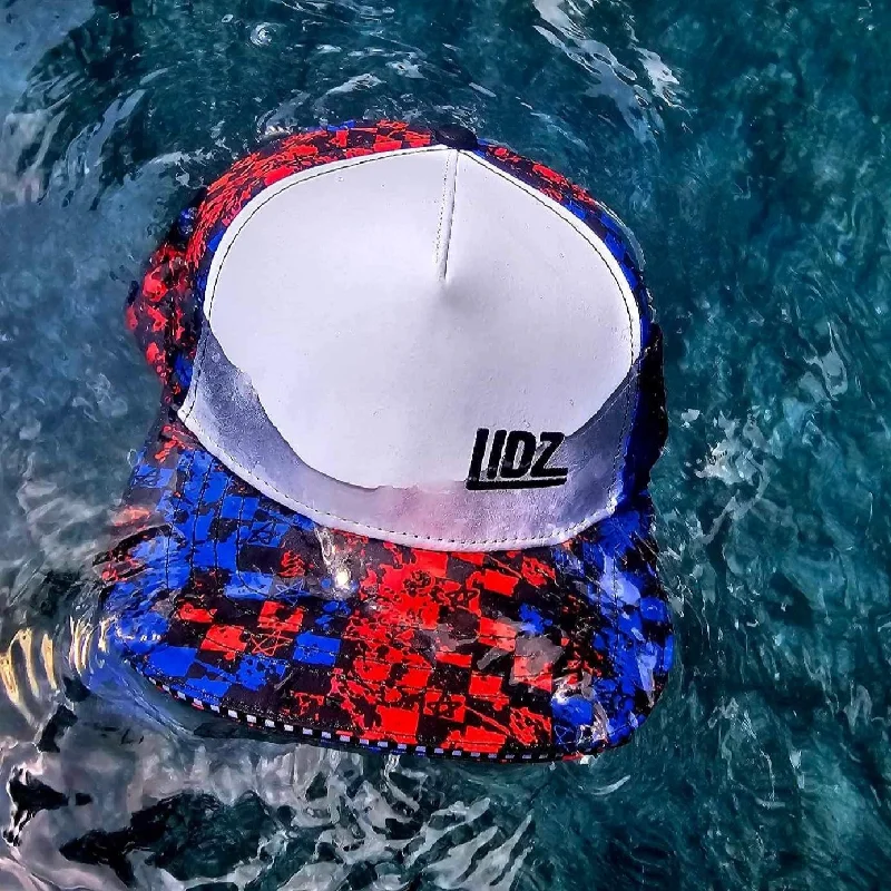 Casual straw bucket hat for men with laid-back look for summer wear -LIDZ Signature Series- RWB H20 (Child, Adult)