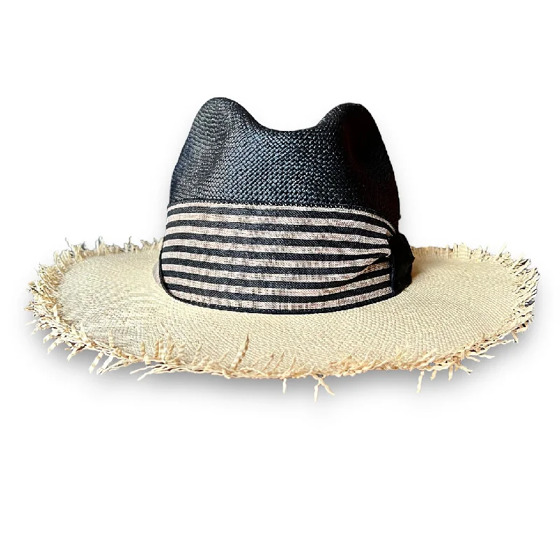 Adjustable straw fedora hat for men with versatile design for all occasions -THE FLAMEKEEPERS HAT CLUB TAMBEROS LECHE DUO STRAW HAT