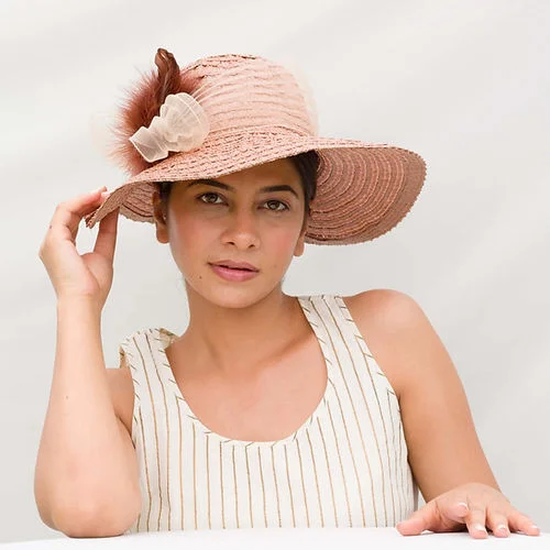 Soft felt hat with smooth texture finish -Shad- Sun hat with Crin