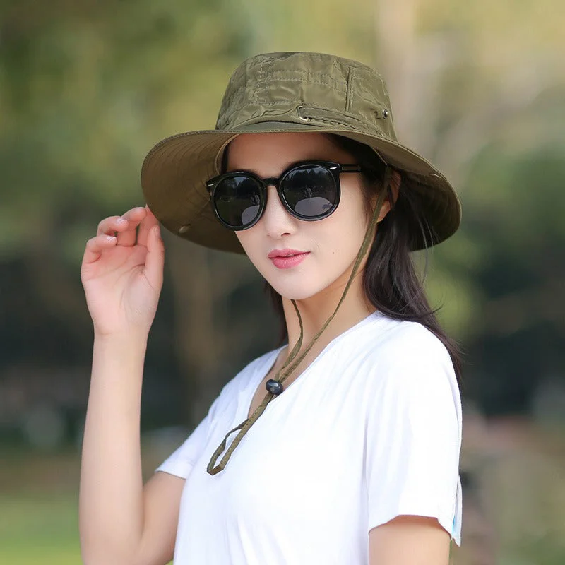 Minimalist Bucket Hat for Simplicity -Waterproof Bucket Hat Summer Women Hat Outdoor Fishing Sun Hat