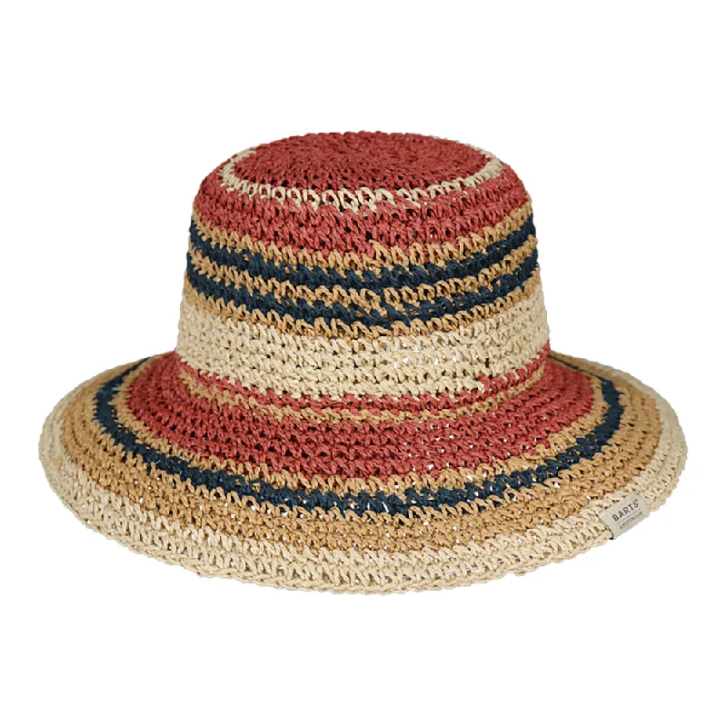 Casual straw cap for women with minimalist design and chic, effortless style -Barts Hats Silaa Crocheted Sun Hat - Natural-Multi