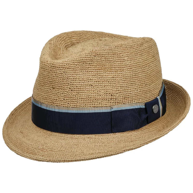 Adjustable straw fedora hat for men with versatile design for all occasions -Moonlit Bay Straw Hat