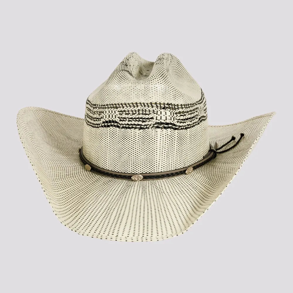 Elegant straw hat for women with ribbon detail and graceful finish -Curly | Womens Woven Western Bangora Straw Cowgirl Hat