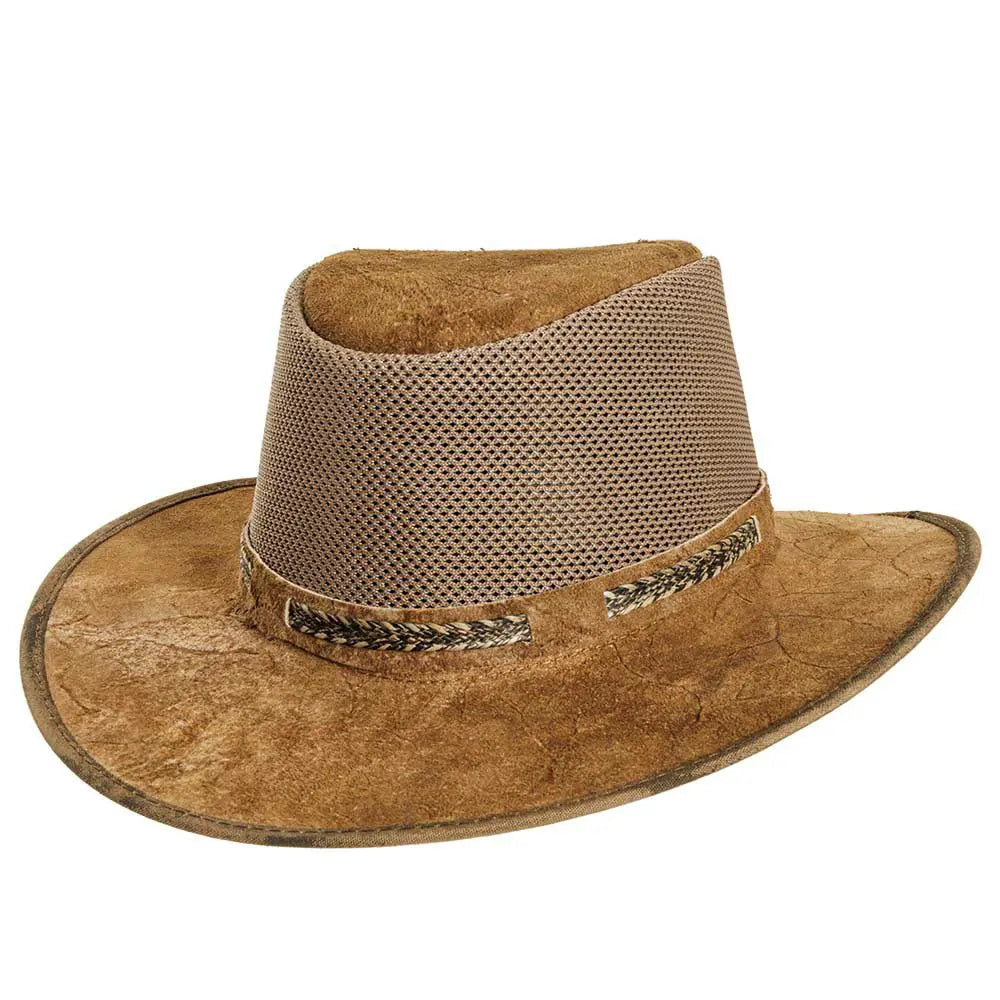 Vintage-style straw hat for men with classic design and retro influence -Journey | Mens Mesh Sun Hat