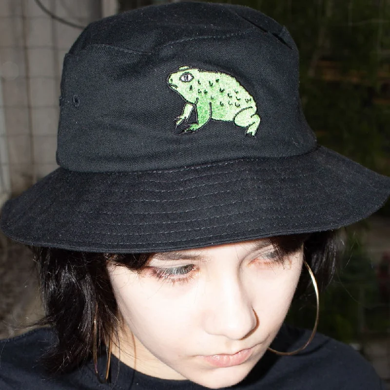 Ethnic Bucket Hat with Tribal Design -frog bucket hat