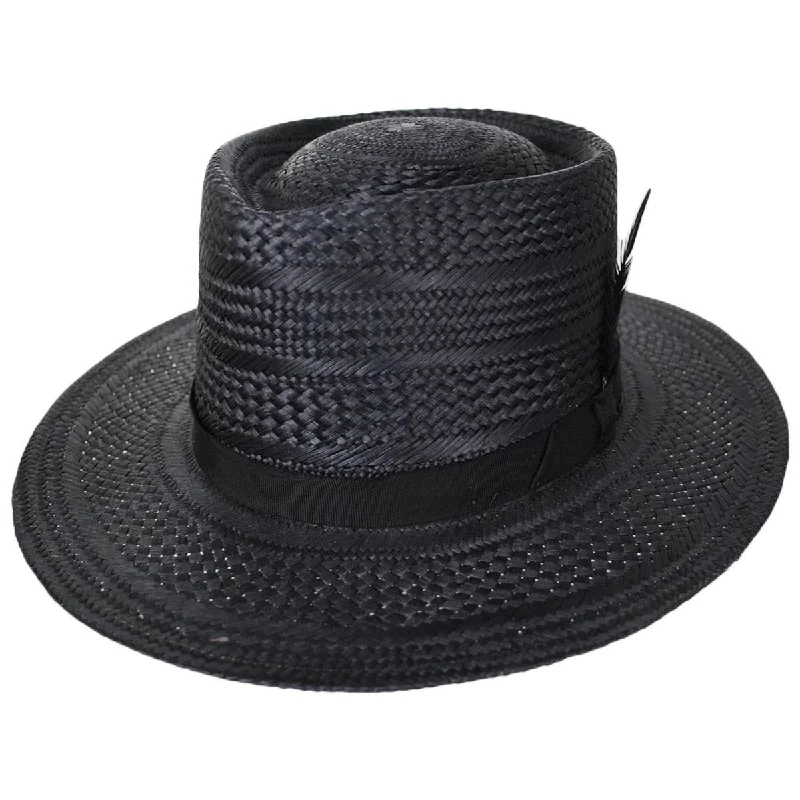 Handmade wool felt hat for artisan appeal -Alix Panama Straw Fedora Hat